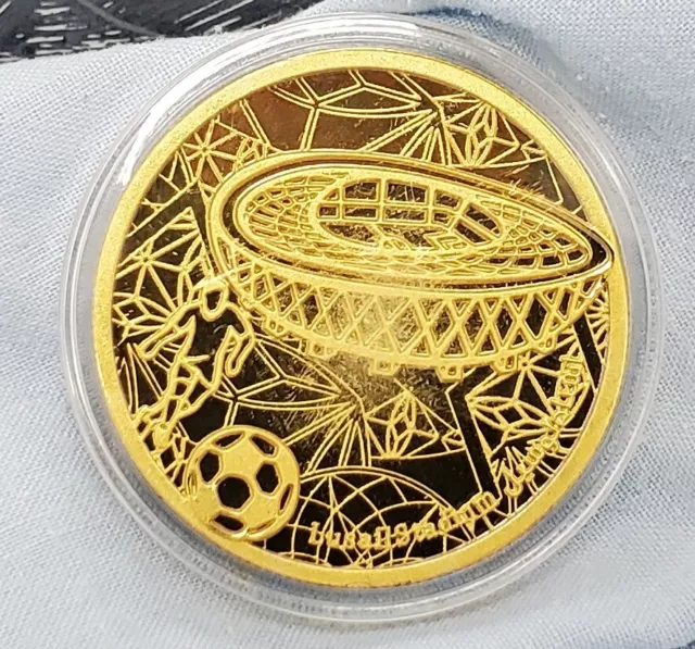 Qatar 2022 World Cup Gold Coin Ronaldo Messi Unique Stadium Final Sport Euro 24