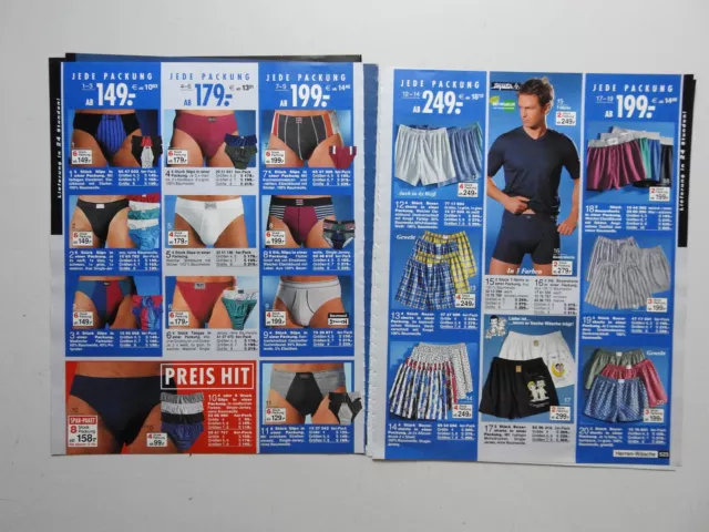 1999 Mens Underwear Briefs Jeggings Pajamas 10 Pages Magazine Catalog Print Ad 3