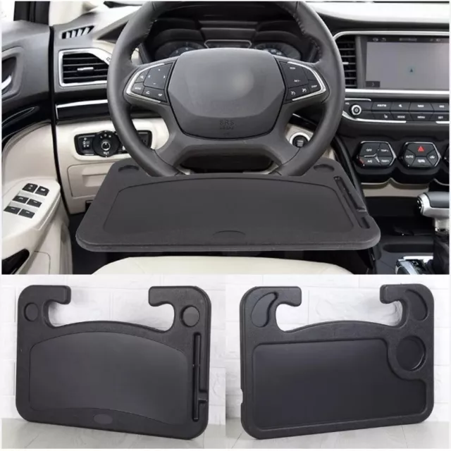 Car Steering Wheel Tray Eating Food Stand  Laptop Table Mount Desk Black Holder