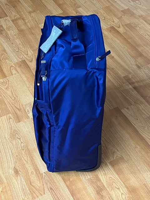 Tumi Voyageur Nylon Leisure Travel Blue Carryon Luggage Suitcase Wheels Black 4