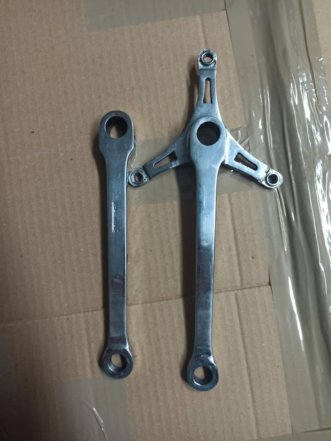 Pédalier Acier Trois Bras Shimano Magistroni - Vintage Italien - UGOLINELLI
