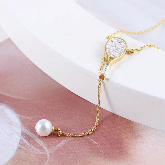 Kate SpadeTennis Rackets Pearl Pendant Y-Shaped Necklace