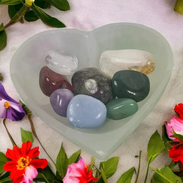 Ciotola Di Selenite Naturale 9,5cm | Ciotola Rotonda In Pietra Preziosa Per Decorazione E Meditazione