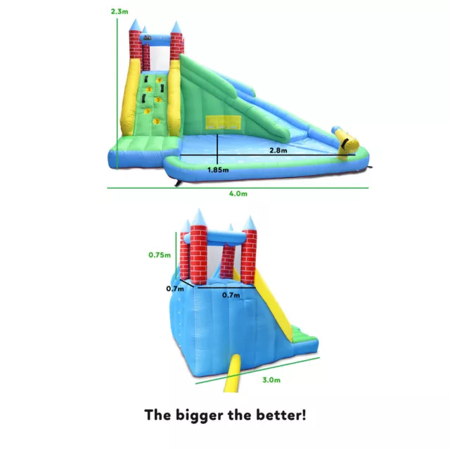 Inflatable Water Jumping Castle Bouncer Toy Windsor Slide &Splash lifespan kids 2