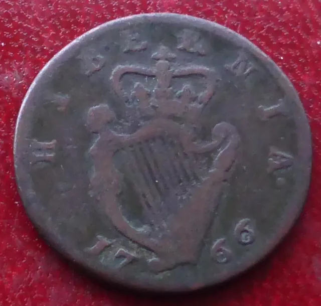 1766 Halfpenny Coin From Ireland / Lot 238