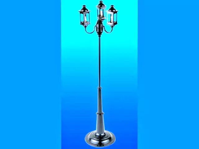 Dolls House Street Lamp 3 Lantern Battery Lighting Miniature 1:12th Scale