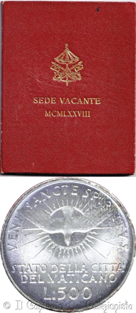 VATICANO 500 Lire 1978 Argento FDC SEDE VACANTE Astuccio