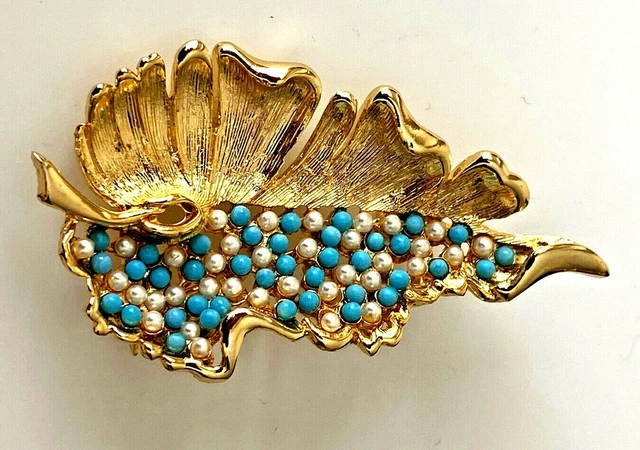 Broche Feuillage Perles Fines et Diamants – Benoit Joaillier