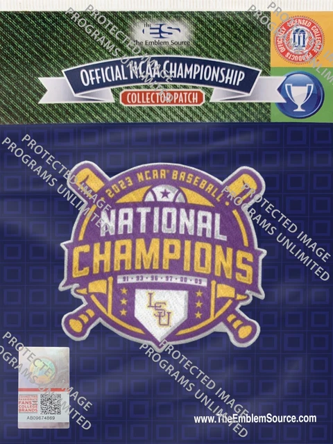 2023 Ncaa Mens College World Series Jersey Patch Cws Lsu Champions 7 Time Champs