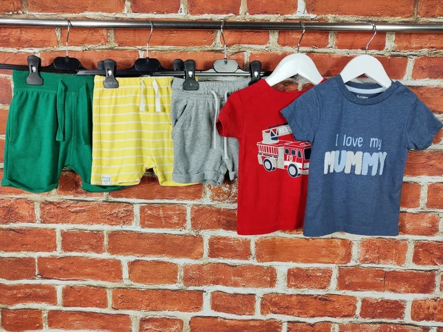 BABY BOY BUNDLE AGE 18-24 MONTHS NEXT GAP etc SHORTS TOP T-SHIRT FIRE MUMMY 92CM