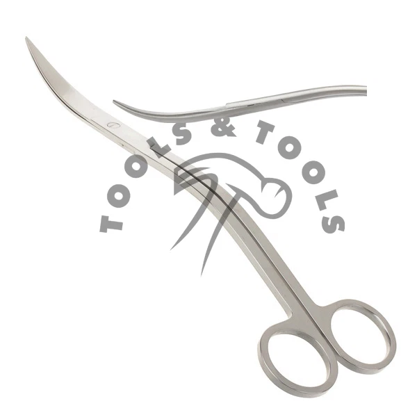 Professional Stainless Steel Aquarium Plant Curve Shear Wave Scissors 8'' Long