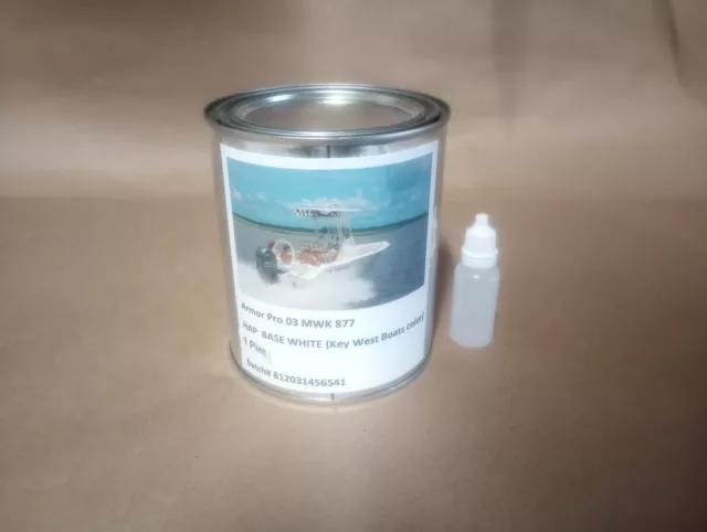 White gelcoat (Key West Boat Color) repair kit without wax with Hardner 1Pint