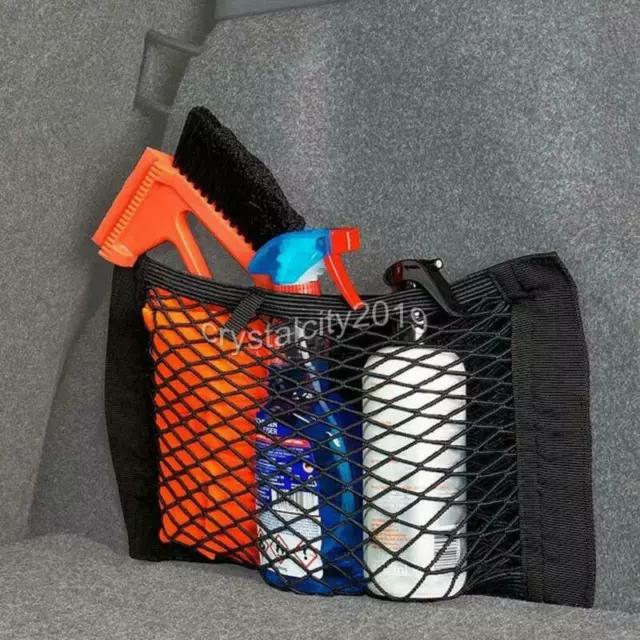 2 Stk Universal Netztasche mit Klettverschluss Autositz Kofferraumnetz Bag DHL