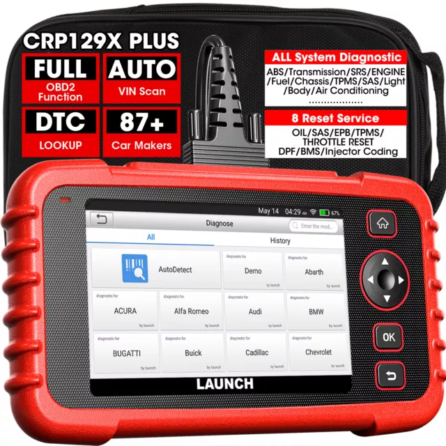 2024 Launch CRP129X PLUS Profi Diagnosegerät Auto OBD2 Scanner EPB TPMS SAS ABS