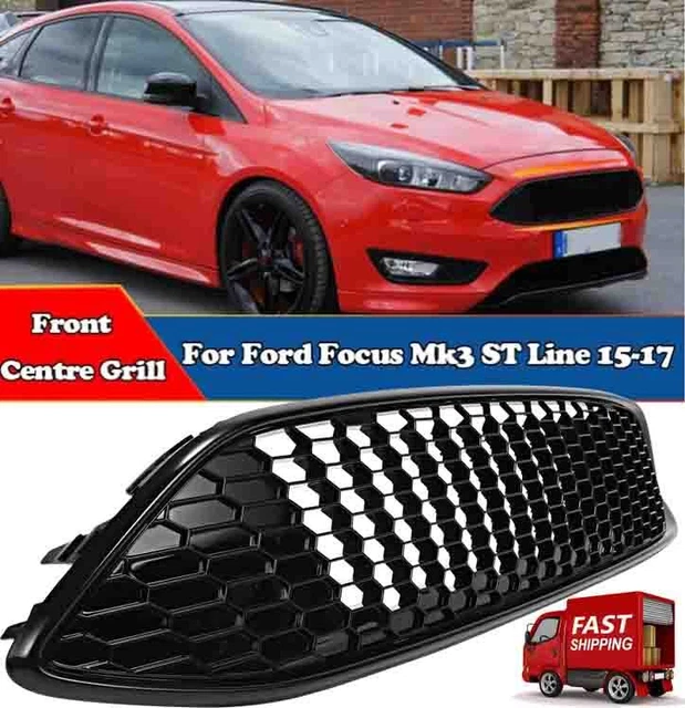 FOR FORD FOCUS MK3 Facelift 20152018 ST Line Sport Gloss Black Grille £46.95