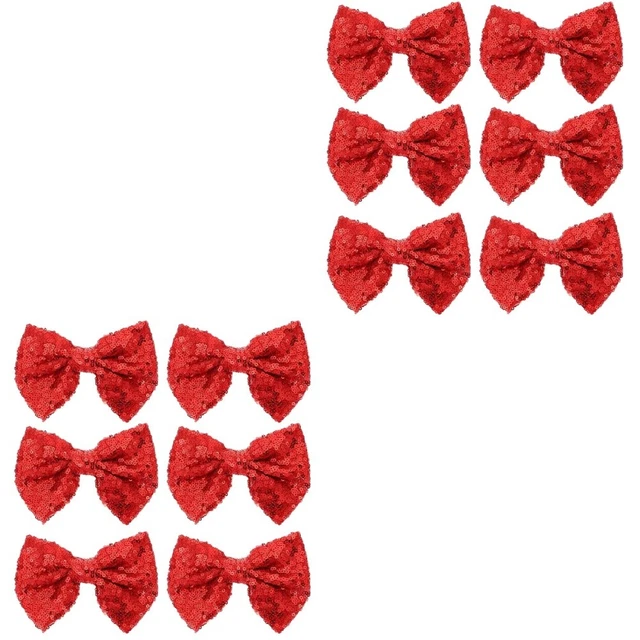 2x Rot Bogen Clip Rote Fliege Diy Bowknot Patches Geschenk Verpackung Bogen