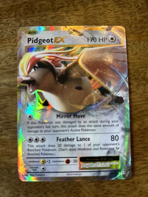 Pidgeot Ex Pokemon Karte 64/108 Xy Evolutions Half Art Holo Ultra selten (156)