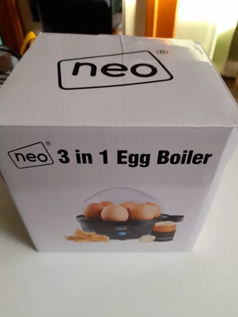 NEO Stainless Steel Electric Egg Boiler Poacher Steamer Omelette Maker 3 in 1