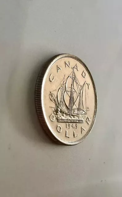 1949 Matthew Ship Canada Silver Dollar- Beautiful Coin.