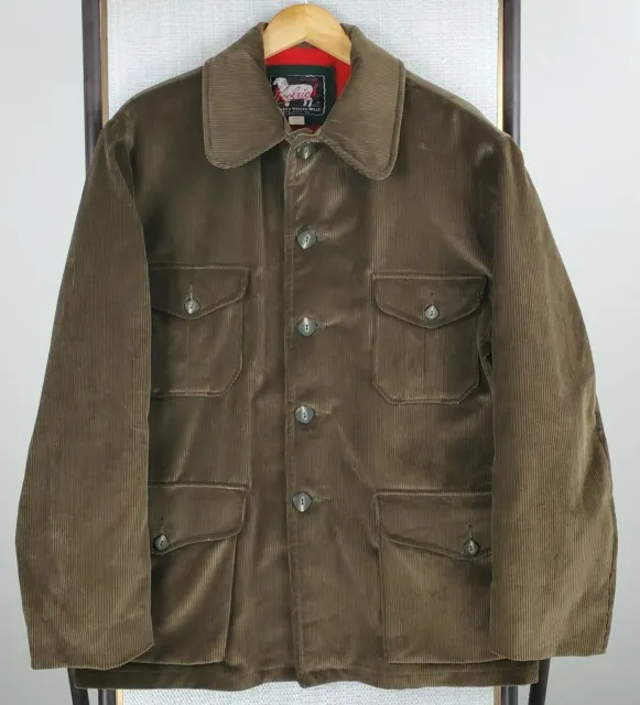 VTG WOOLRICH Size Large 44 Corduroy Field Jacket Made in USA Wool Lined Mens
