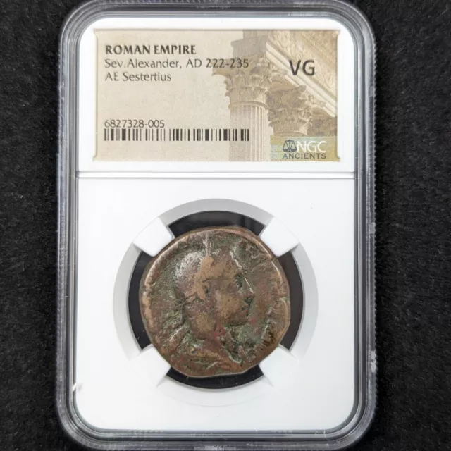 Roman Empire NGC VG Sev Alexander AD 222-235 AE Sestertius 6827328-005