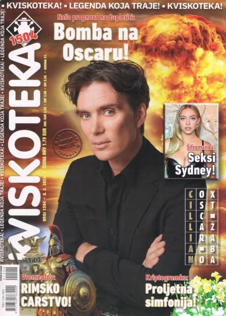 KVISKOTEKA #1504 2024 CROATIAN CROSSWORDS MAGAZINE cover CILLIAN MURPHY