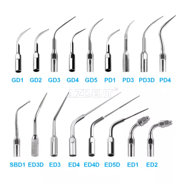 17Type Dental Ultrasonic Scaler Scaling Endo Perio Tip Fit SATELEC DTE NSK G P E