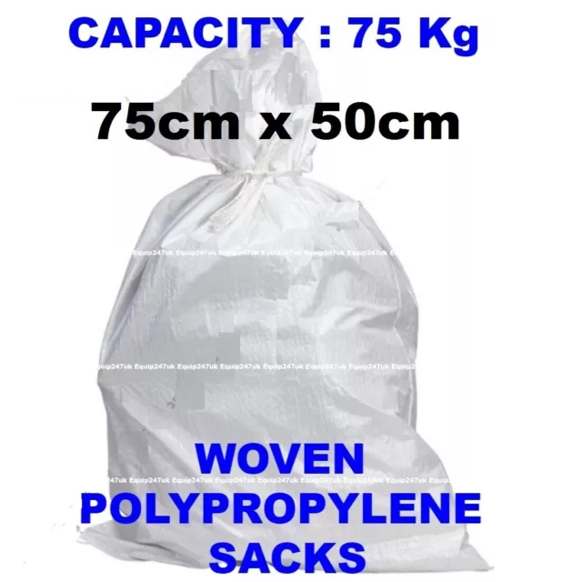 White Woven Heavy Duty Rubble Sacks/Bags Builders Bags Postal Superior Quality