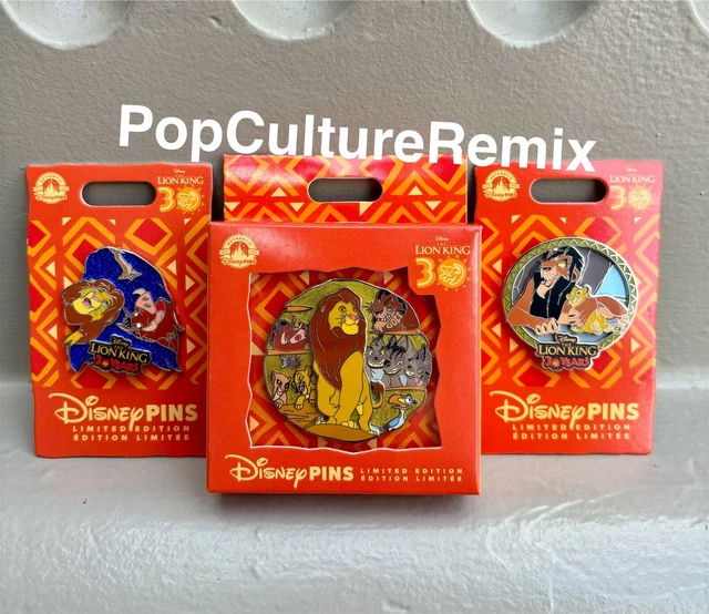 2024 DISNEY PARKS Lion King 30th Anniversary Simba Timon Pumbaa 3 Pin