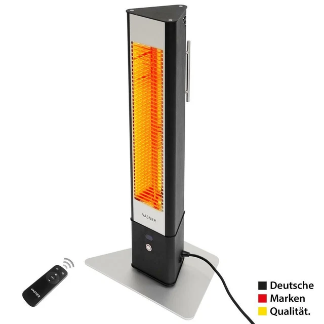 B-Ware VASNER HeatTower Mini Infrarot Heizstrahler Terrasse Schwarz