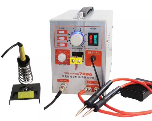 NEW 709A 2 in 1 Pulse Spot Welder Welding Machine Battery Charger pen iron 220v