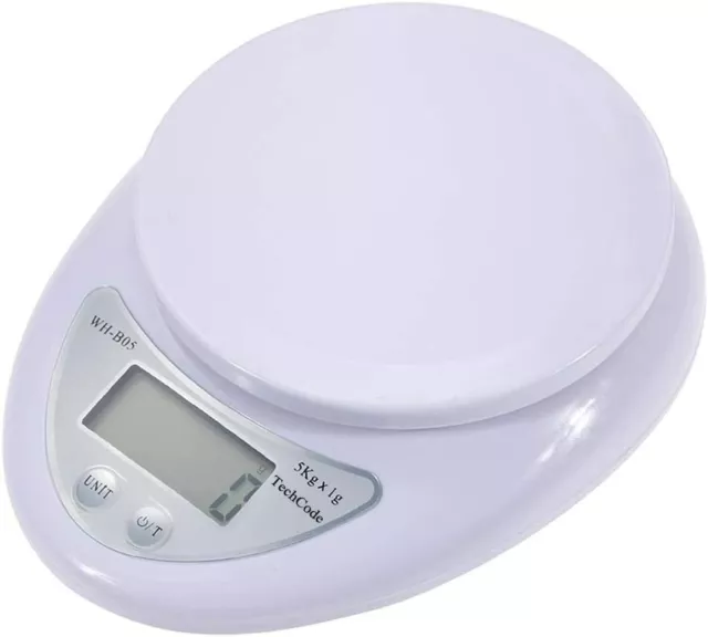 5kg/1g Digital LCD Electronic Kitchen Scales Diet Food Compact