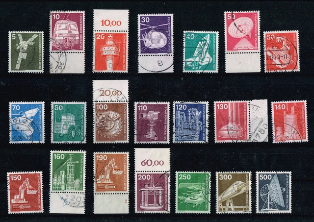 Briefmarken BRD Industrie-uTechnik 1975-1982 Lot auf Steckkarte