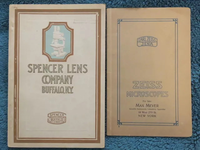 Spencer Lens Company 1917 and Zeiss Microscopes 1909 (Catalogs)