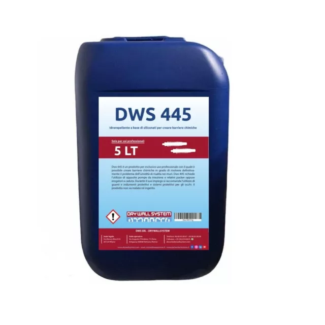 Dws 445 idrorepellente per barriera chimica per umidità di risalita Kit completo