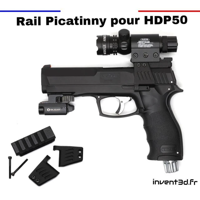 T4E HDP 50 - Rails Picatinny 4 Emplacements + Grip De D Et De Percution