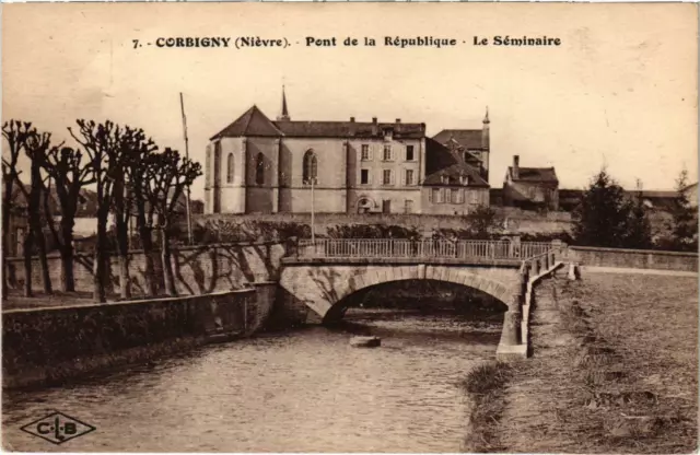 CPA CORBIGNY Pont de la Republique Nievre (100431)