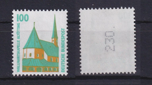 Bund 1406 v RM mit gerade neuer Nummer SWK 100 Pf postfrisch weiße Gummierung