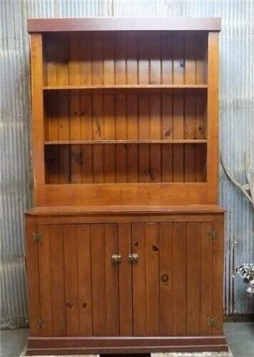 Vintage Store Display Counter, General Store Showcase, Wood Hardware Cabinet