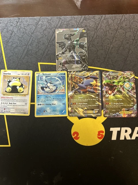 RAYQUAZA EX,  Snorlax, Garchomp Ex, Articuno, Zekrom Old Pokémon Cards