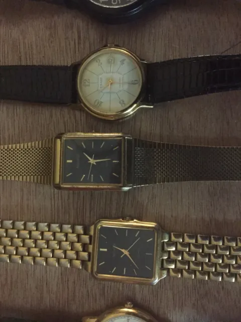 Joblot of 7 x Mens Quartz Watches Seiko-Citizen-Swatch-etc Spares or Repairs 3