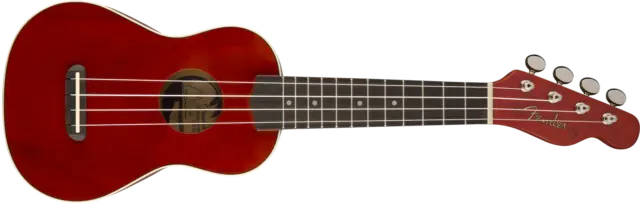 Fender Venice Model California Coast Series Cherry Finish Soprano Size Ukulele