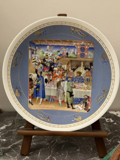 Assiette En Porcelaine De Limoges, « Janvier De Jean Dutheil »