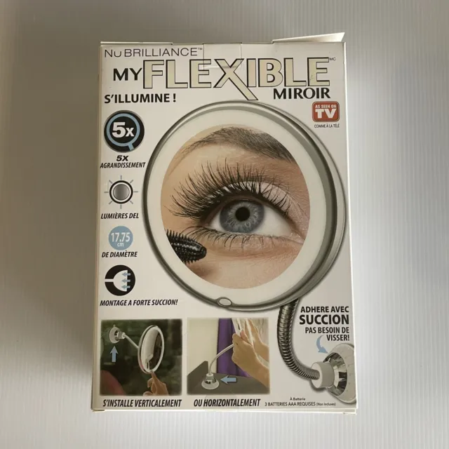 My Flexible Illuminated Mirror, 5x Mag Flexi with Bendable Neck - As Seen on TV