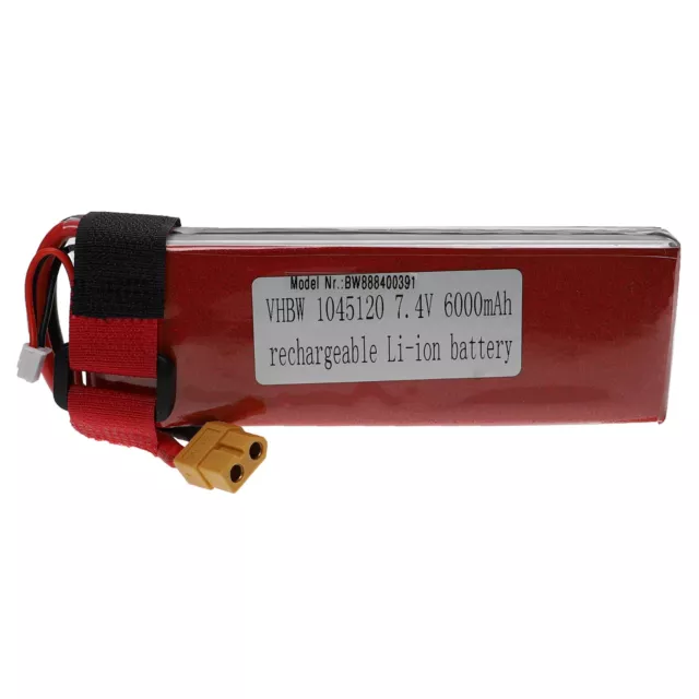 Modellbau Akku 6000mAh 7.4V (XT60-Stecker) für Hubschrauber,RC-Cars,Eisenbahnen