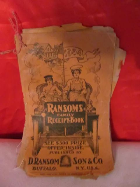 1904 & 1902 Ransoms Family Receipt Book Great Ideas