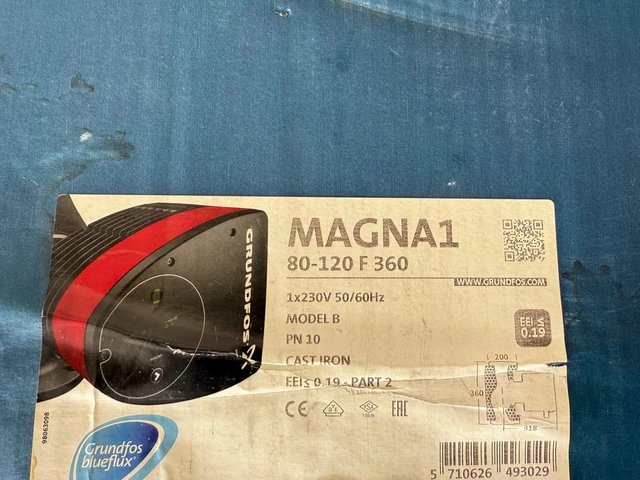 GRUNDFOS - Circulateur Magna1 D 32-100 F entraxe 220mm 1x230V PN6/10 Réf 99221242