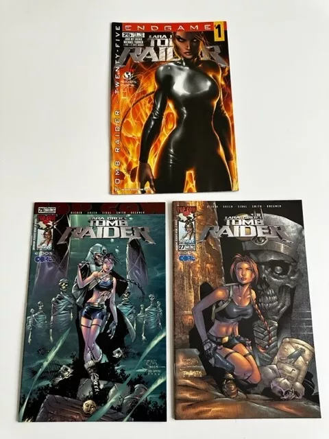 TOMB RAIDER Image/Top Cow (3) Comics Set Run Lot #25, 26, 27 Lara Croft 