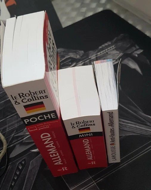 Lot 3 Dictionnaires Larousse et Le Robert et Collins Français / Allemand  Neuf
