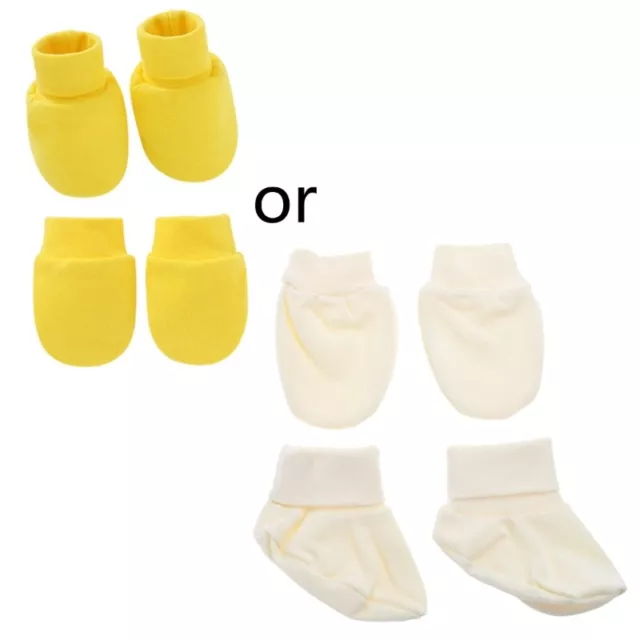 2 Pairs No Scratch Mittens Socks Set Anti Scratching Gloves Foot Covers Set